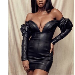 House of CB London Black Leather Dress (Top Shop)